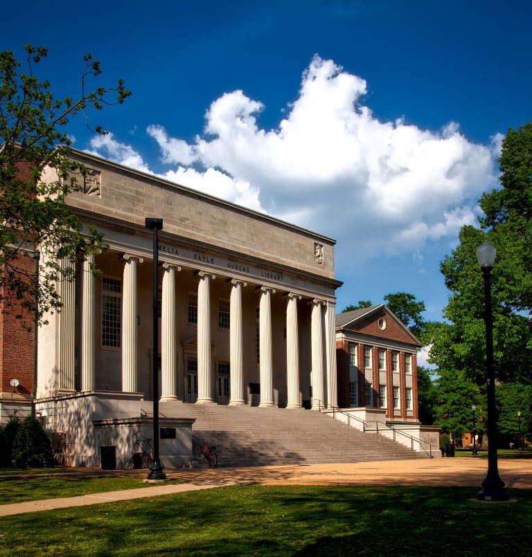 A large building with steps leading up to it.